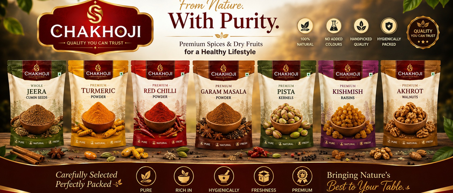 Chakhoji ground spices product range